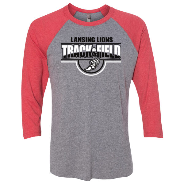 Lansing Track & Field - Triblend Three-Quarter Raglan T-Shirt Thumbnail
